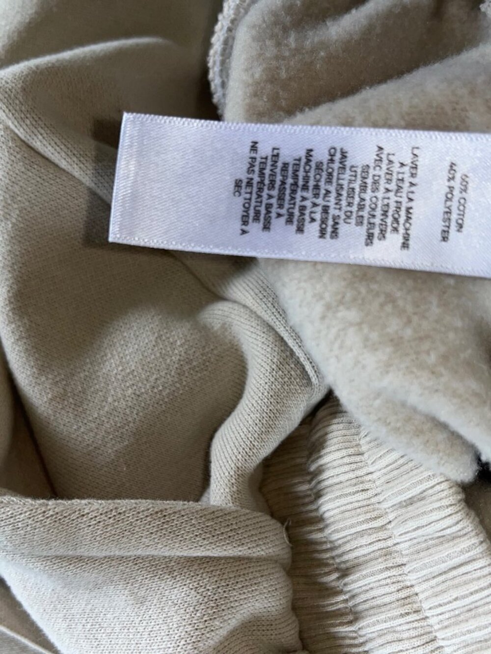 Oatmeal Beige Fleece Drawstring Midi Skirt w/ Pockets Size XS - Picture 5 of 6